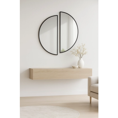 Zestaw połówek koła w ramie czarnej MDF SLIM - ZESTAW HILDA - kolor ramy do wyboru